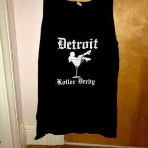 Black DETROIT ROLLER DERBY Tank Top